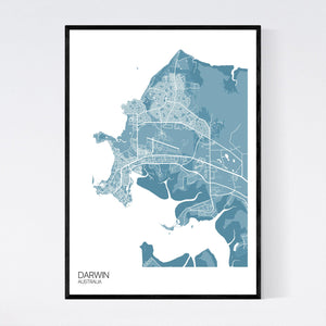 Darwin City Map Print