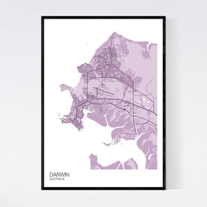 Darwin City Map Print