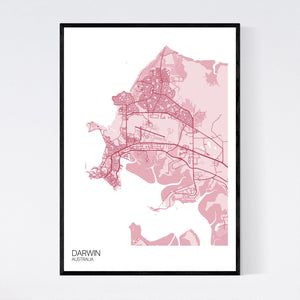 Darwin City Map Print