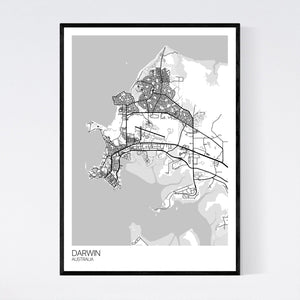 Darwin City Map Print