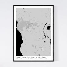 Load image into Gallery viewer, Democratic Republic of the Congo Country Map Print