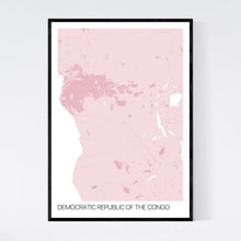 Load image into Gallery viewer, Democratic Republic of the Congo Country Map Print