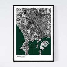 Load image into Gallery viewer, Denpasar City Map Print