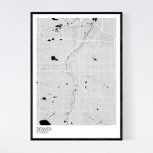 Load image into Gallery viewer, Denver City Map Print