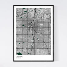 Load image into Gallery viewer, Denver City Map Print