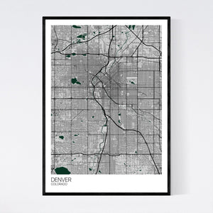 Denver City Map Print