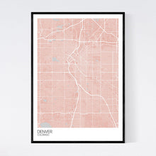 Load image into Gallery viewer, Denver City Map Print