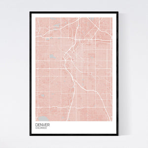Denver City Map Print