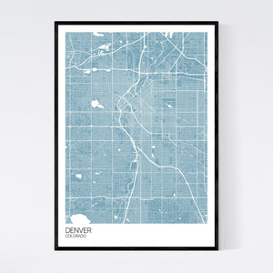 Denver City Map Print