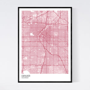 Denver City Map Print