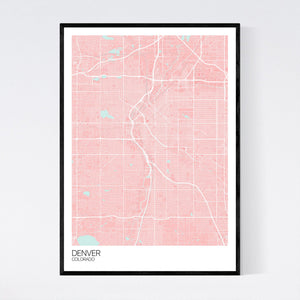 Denver City Map Print