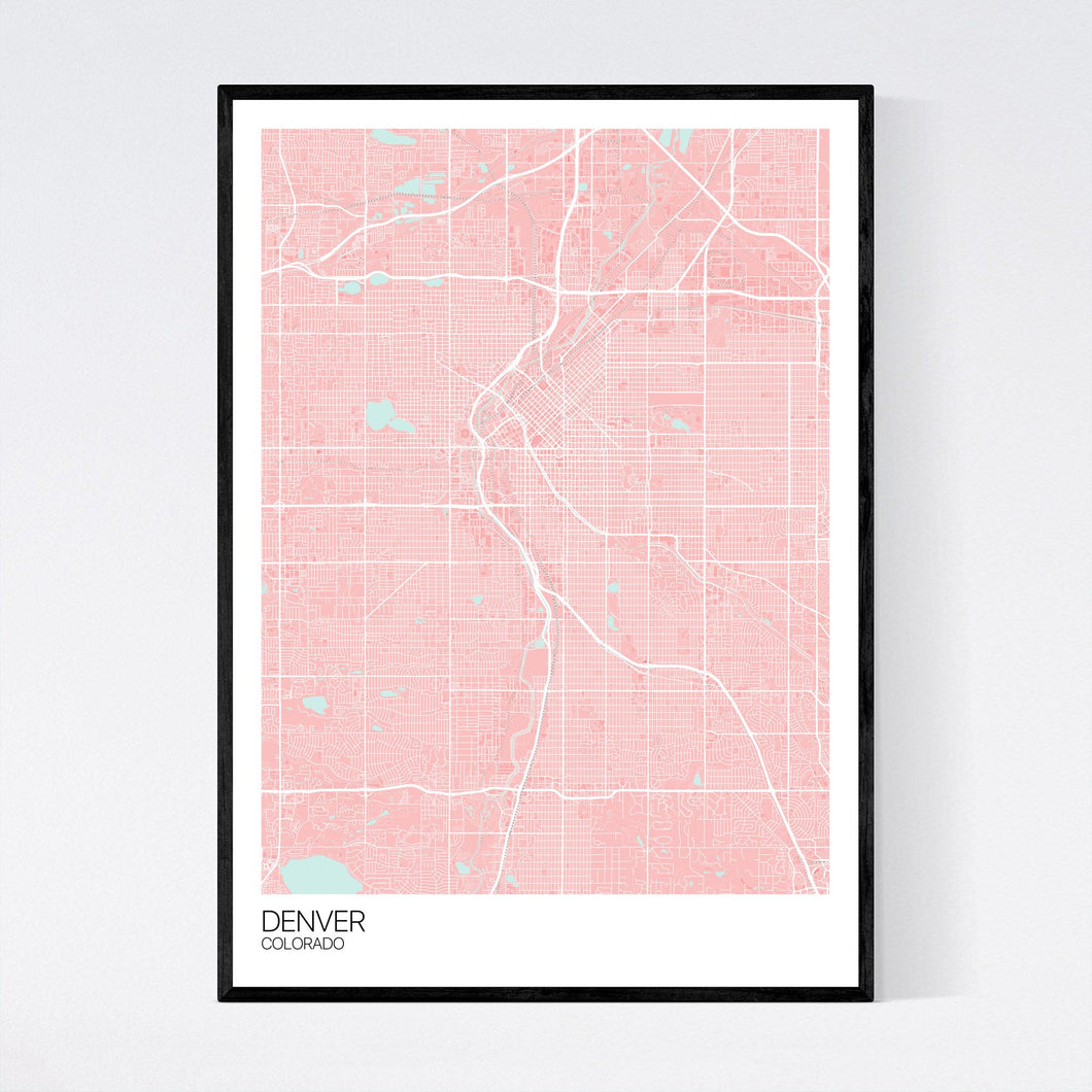 Denver City Map Print