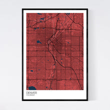 Load image into Gallery viewer, Denver City Map Print