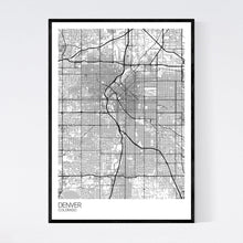 Load image into Gallery viewer, Denver City Map Print