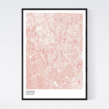 Load image into Gallery viewer, Depok City Map Print