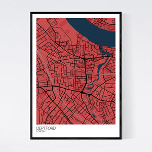 Map of Deptford, London