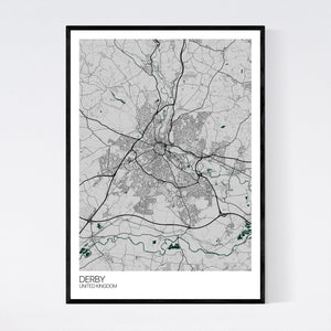 Derby City Map Print