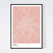 Load image into Gallery viewer, Map of Derby, United Kingdom