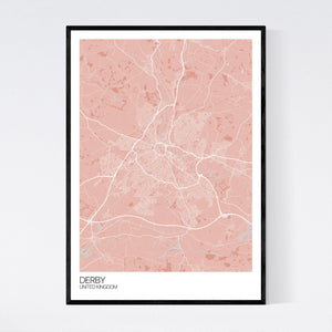 Map of Derby, United Kingdom