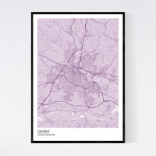 Load image into Gallery viewer, Derby City Map Print