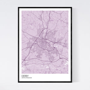 Derby City Map Print