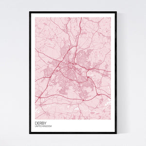 Derby City Map Print
