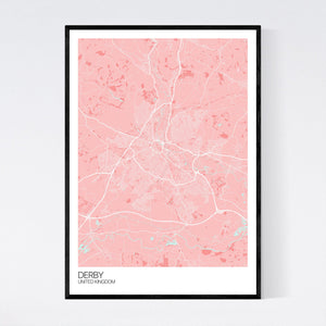 Derby City Map Print