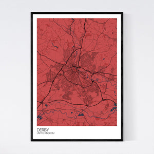 Derby City Map Print