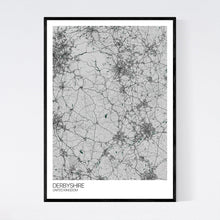 Load image into Gallery viewer, Derbyshire Region Map Print