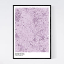 Load image into Gallery viewer, Derbyshire Region Map Print