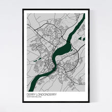 Load image into Gallery viewer, Derry Londonderry City Map Print