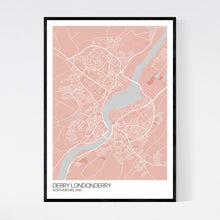 Load image into Gallery viewer, Derry Londonderry City Map Print