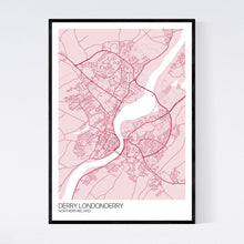 Load image into Gallery viewer, Derry Londonderry City Map Print