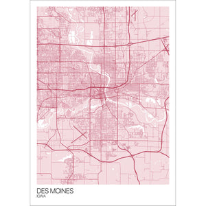 Map of Des Moines, Iowa
