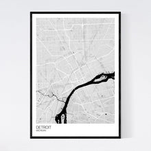 Load image into Gallery viewer, Detroit City Map Print