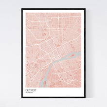 Load image into Gallery viewer, Detroit City Map Print
