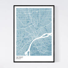 Load image into Gallery viewer, Detroit City Map Print