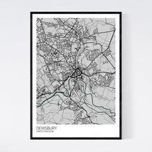 Load image into Gallery viewer, Dewsbury City Map Print