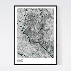Dhaka City Map Print