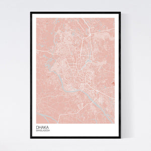 Dhaka City Map Print