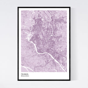 Dhaka City Map Print