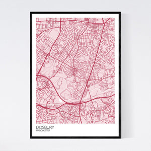 Didsbury Neighbourhood Map Print