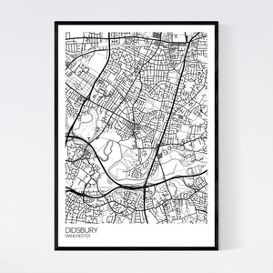 Didsbury Neighbourhood Map Print