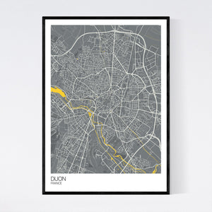 Dijon City Map Print