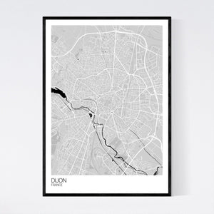 Dijon City Map Print