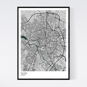 Dijon City Map Print