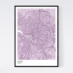 Dijon City Map Print