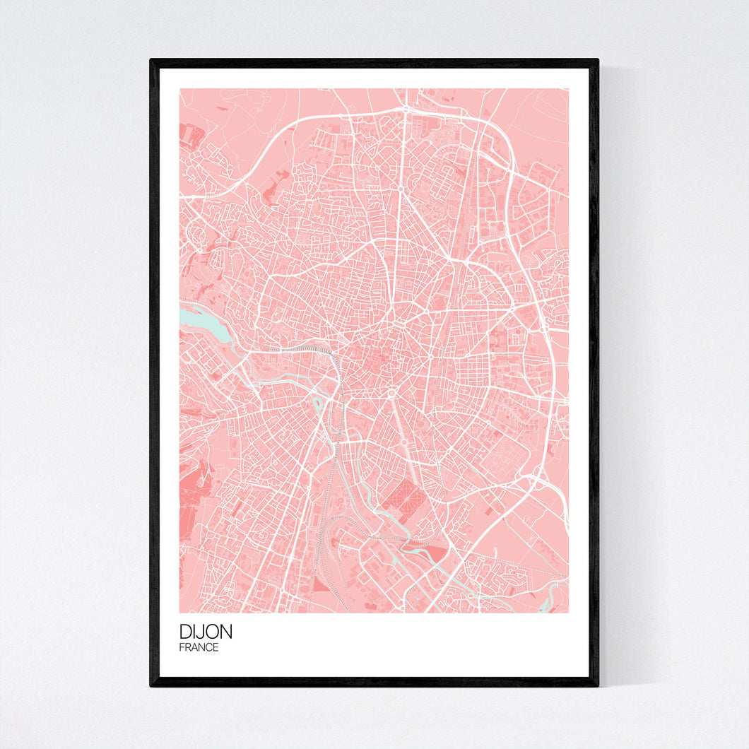 Dijon City Map Print