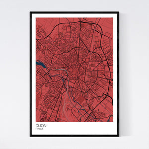 Dijon City Map Print
