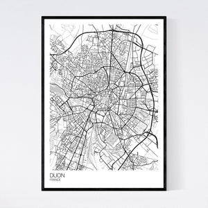 Dijon City Map Print